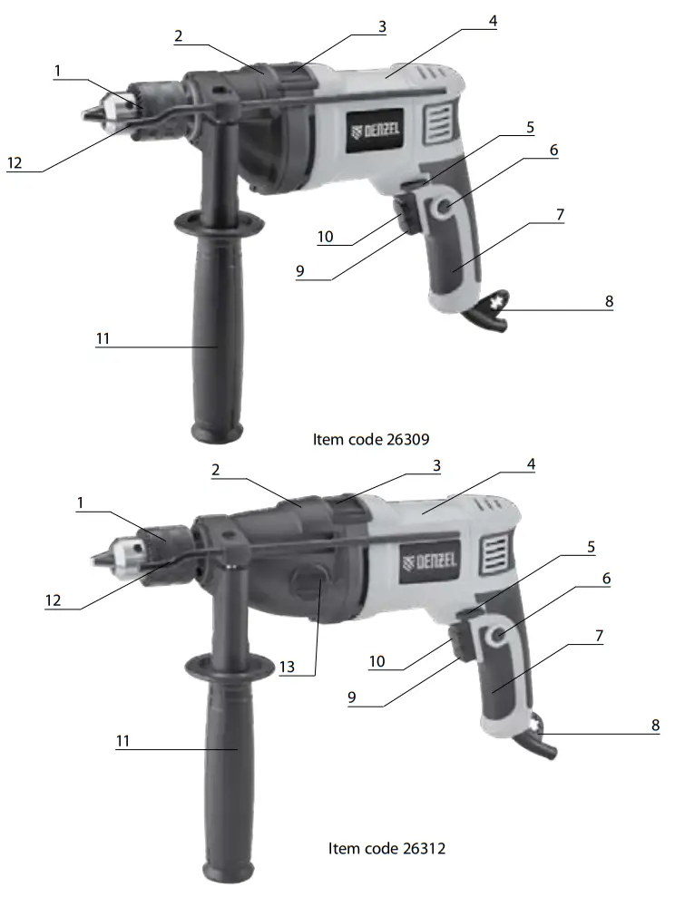 DENZEL ID 850 Electric Impact Drill - fig