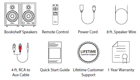 Electrohome EB30 McKinley 2.0 Stereo Powered Bookshelf Speakers-1