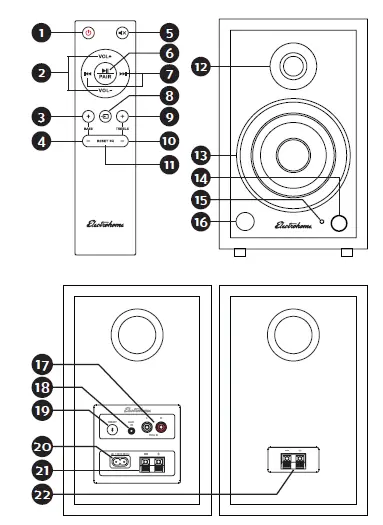 Electrohome EB30 McKinley 2.0 Stereo Powered Bookshelf Speakers-2