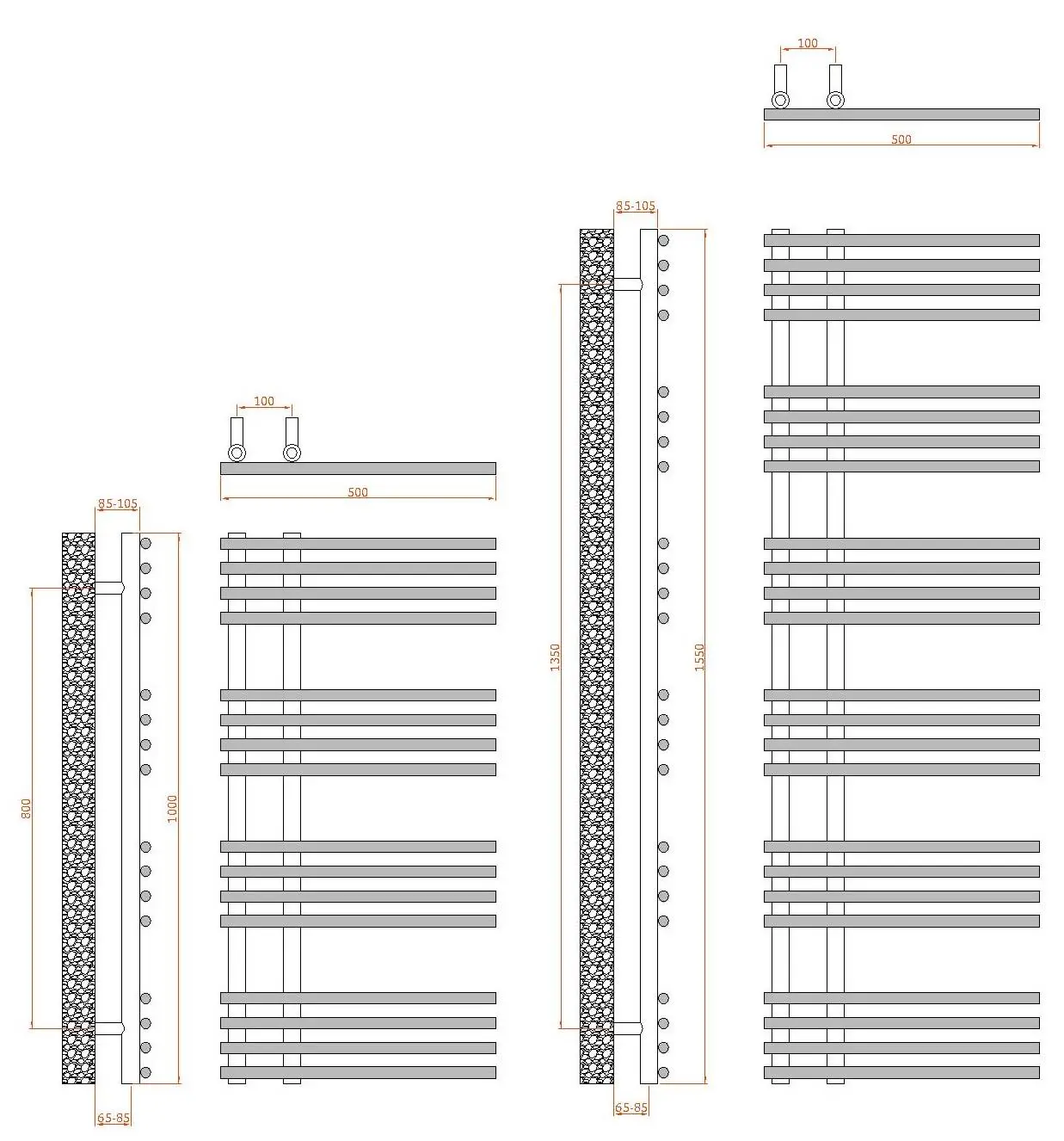 REINA ELISA Designer Heated Towel Rail - Cover