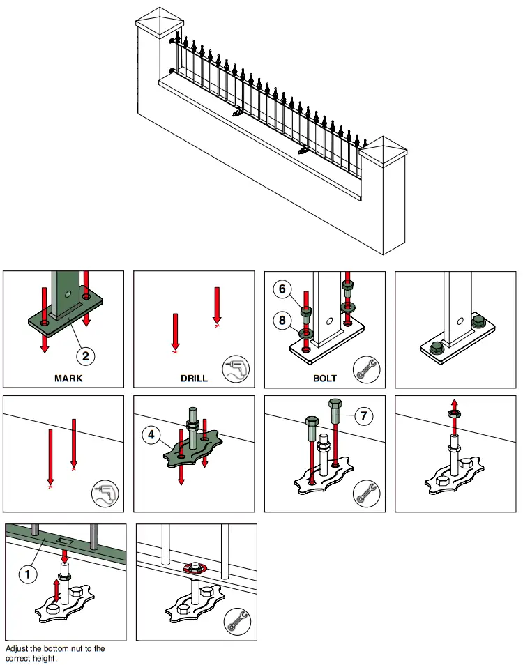 FORTITUDE Ready to Install Steel Railings - Between Pillars