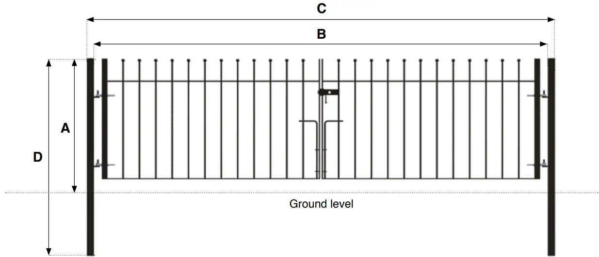 FORTITUDE Ready to Install Steel Railings - Double Leaf Gate 1