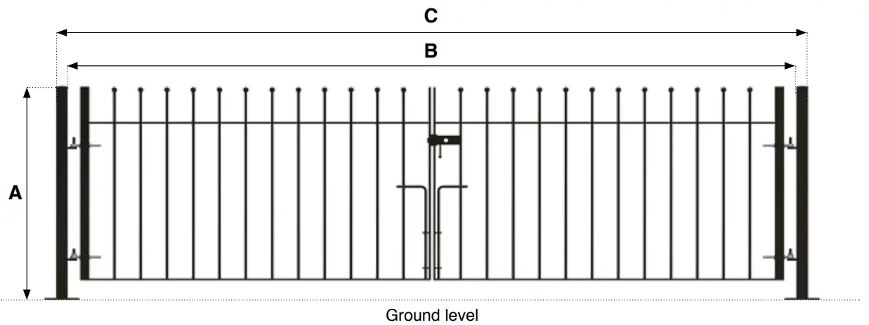 FORTITUDE Ready to Install Steel Railings - Double Leaf Gate
