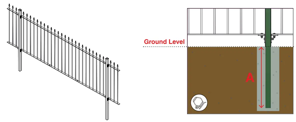 FORTITUDE Ready to Install Steel Railings - Posts