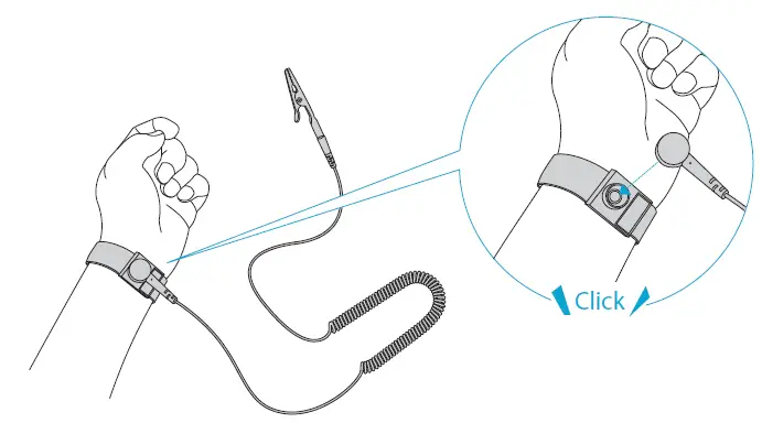 FS-NWSB-GW-ESD-Anti-Static-Nylon-Wrist-Strap-Band-With-Grounding-Wire-FIG 2