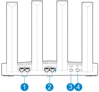 ZTE T3000 AX3000 Pro WiFi 6 Router A07a