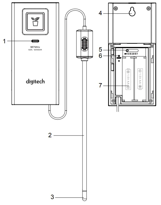 digitech XC0439 Wireless Soil Moisture and Temperature Sensor p-