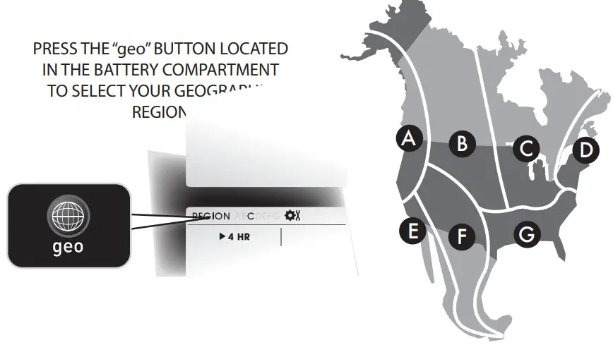 ACURITE 02036WB Weather Station - Geographic Region