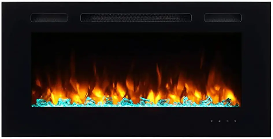 PuraFlame ALICE In Wall Recessed Fireplace with Fantastic Flame