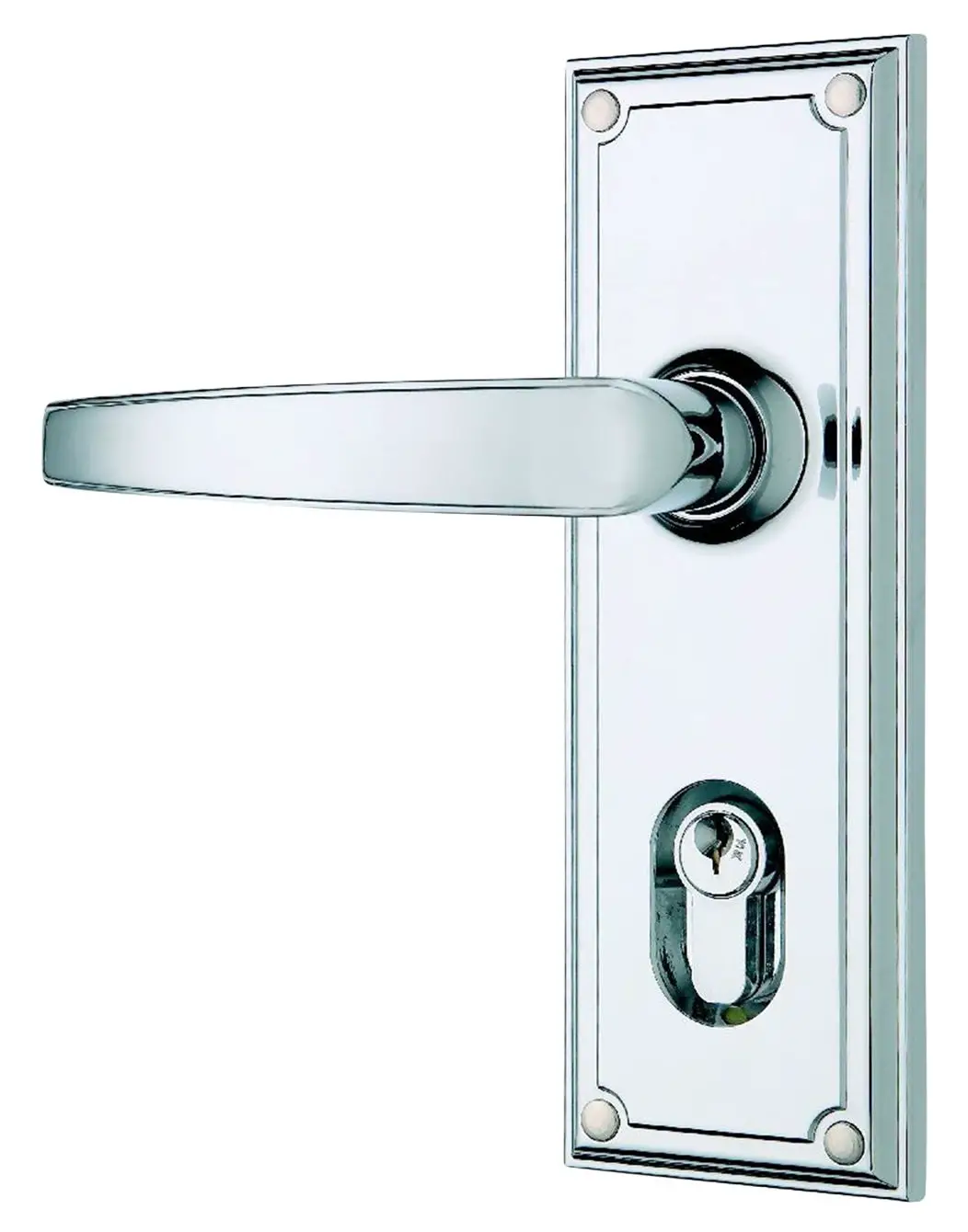 GAINSBOROUGH Trilock Traditional Dummy Trim Entry Leverset Bright Chrome