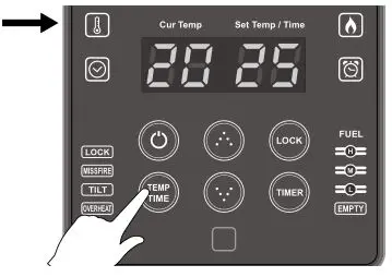Airrex Infrared Heater AH-200-300-800 - The corresponding signal light is on when thermostat operation is selected