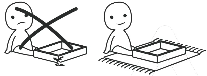 FUFU GAGA Sideboard 4-Door Buffet Cabinet - AVOID SCRATCHES