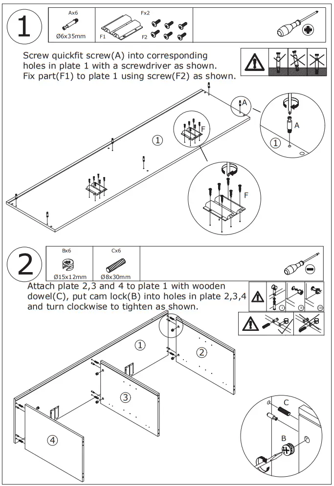 FUFU GAGA Sideboard 4-Door Buffet Cabinet - fig 3