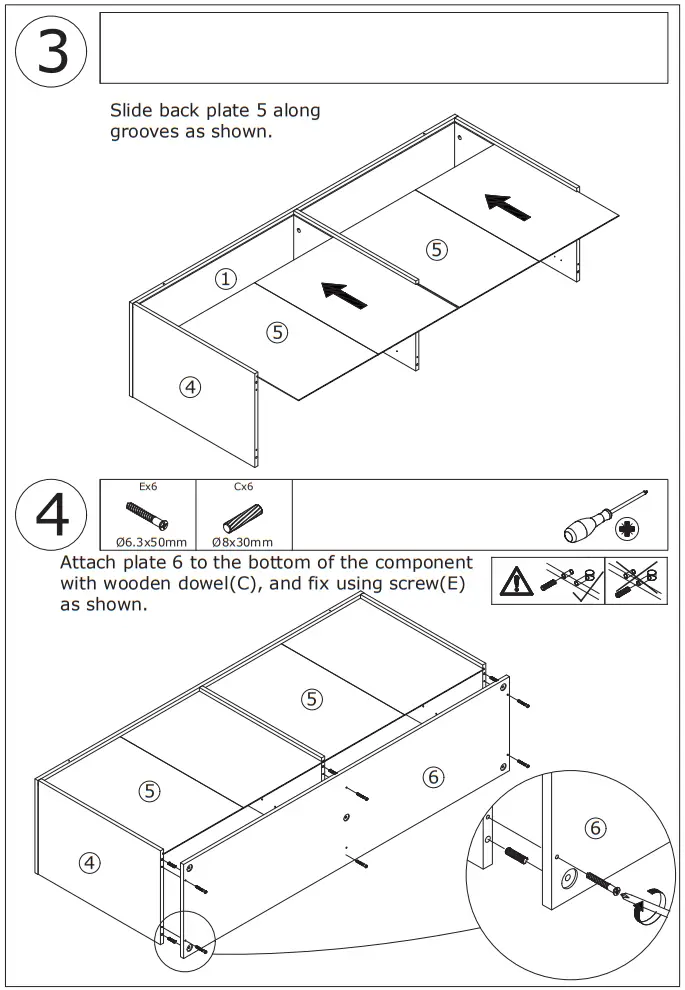 FUFU GAGA Sideboard 4-Door Buffet Cabinet - fig 4