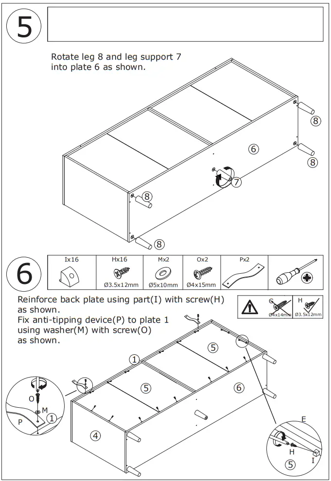 FUFU GAGA Sideboard 4-Door Buffet Cabinet - fig 5