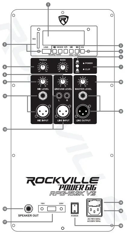 ROCKVILLE 15 Active DJ - SPEAKER 1