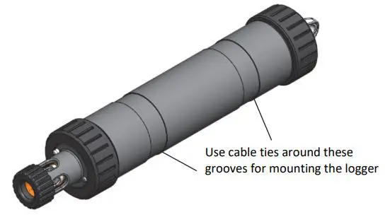 HOBO MX pH and Temperature Logger MX2501 User Manual - Alternatively, secure the logger to a pipe