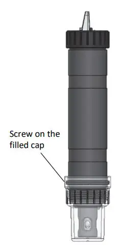 HOBO MX pH and Temperature Logger MX2501 User Manual - Carefully screw the cap with storage solution onto the logger