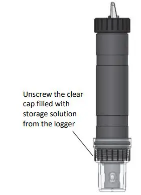HOBO MX pH and Temperature Logger MX2501 User Manual - If the sensor is in the storage solution