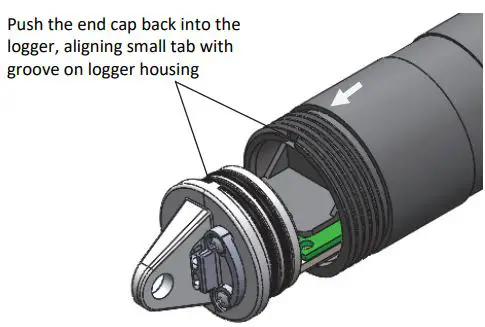 HOBO MX pH and Temperature Logger MX2501 User Manual - Reinstall the battery holder and attached mounting