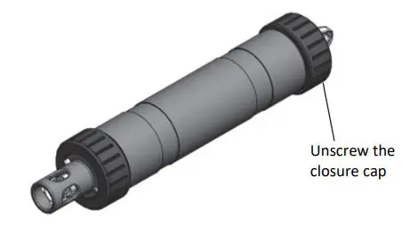 HOBO MX pH and Temperature Logger MX2501 User Manual - Unscrew the closure cap on the mounting end of the logger