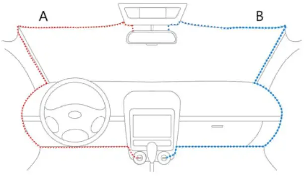 AZDOME BN03 QuadHD Wifi GPS Dashcam - fornt camera
