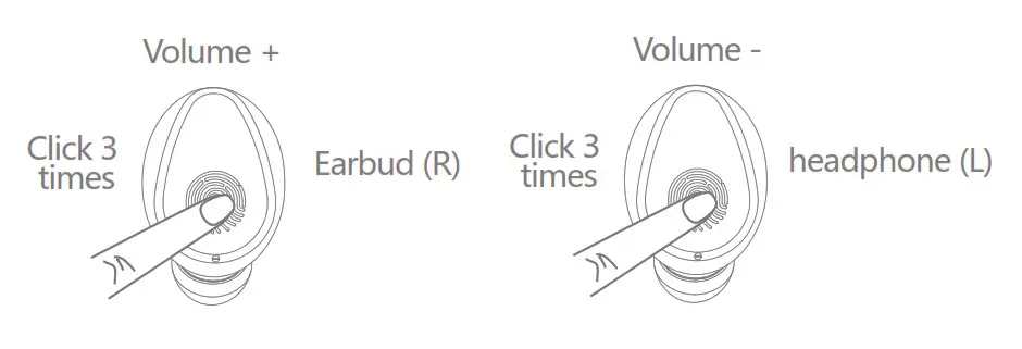 F9 T15 Earbuds - Volume