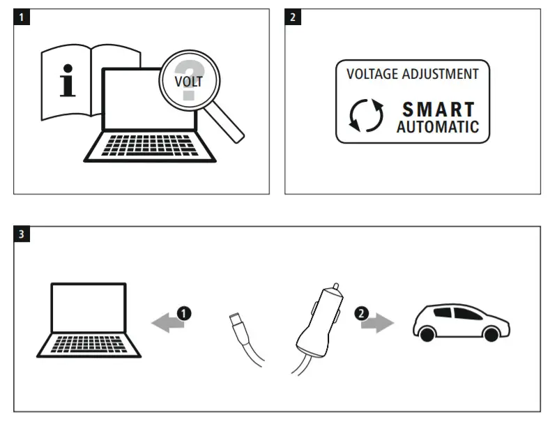hama 00200010 Universal USB-C Car Notebook Power -figure 1