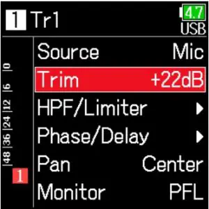 Adjusting Input Levels