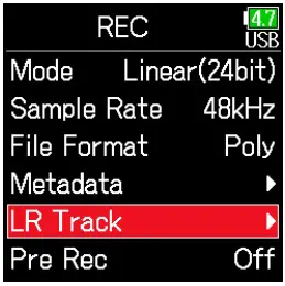 Adjusting Lift Right Track Volume