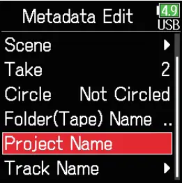 Changing project names