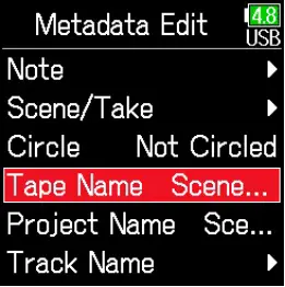 Changing tape names