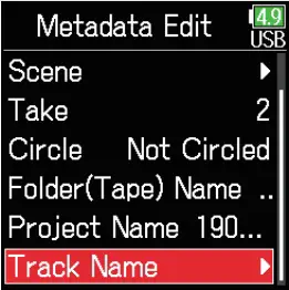 Checking and editing the track names