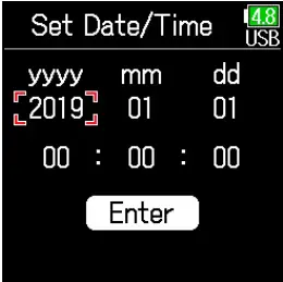 Date and Time Setting Inductions