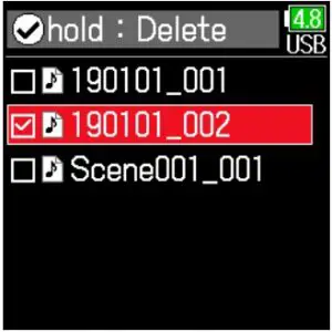 Deleting folders and takes