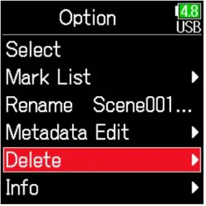 Deleting folders and takes