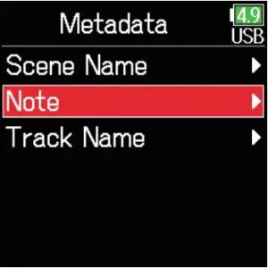 Recorded Tack Settings