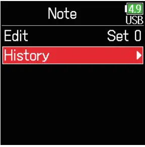 Recorded Tack Settings