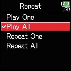 Repeat Playback Setting