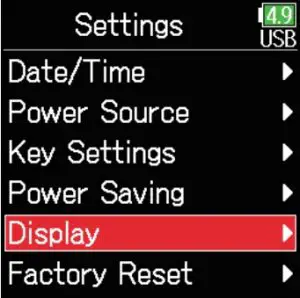 Setting for Recording Time Display