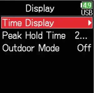 Setting for Recording Time Display