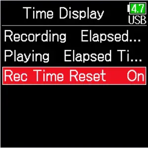 Setting for Recording Time Display