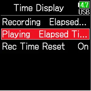 Setting Playback Time Display