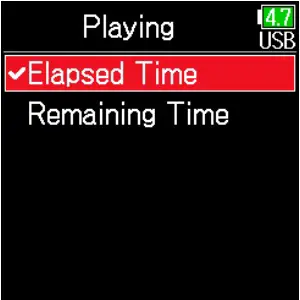 Setting Playback Time Display