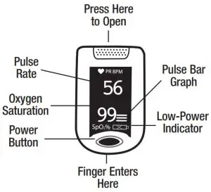 ADC Advantage Fingertip Pulse Oximeter 2200-Reading Your Results