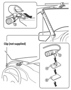 SONY XAV-3550D AV Receiver - Installing the microphone