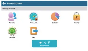 Azeyou AT701UBU 7 Inch Tablet for Kids - control