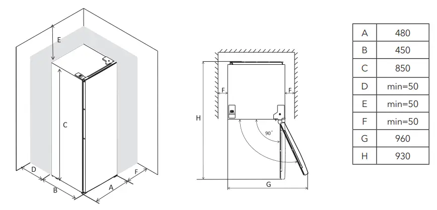 TESLA RS0904H1 Single Door Refrigerator - hinge cover 10