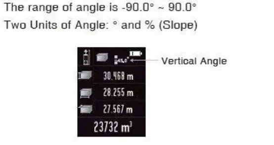Digilog Electronics Hand held Laser Distance Meter - Angle value shows on the top of the screen