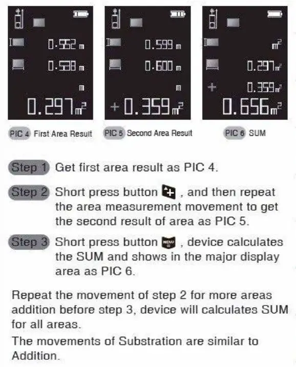 Digilog Electronics Hand held Laser Distance Meter - Area Addition and Substration